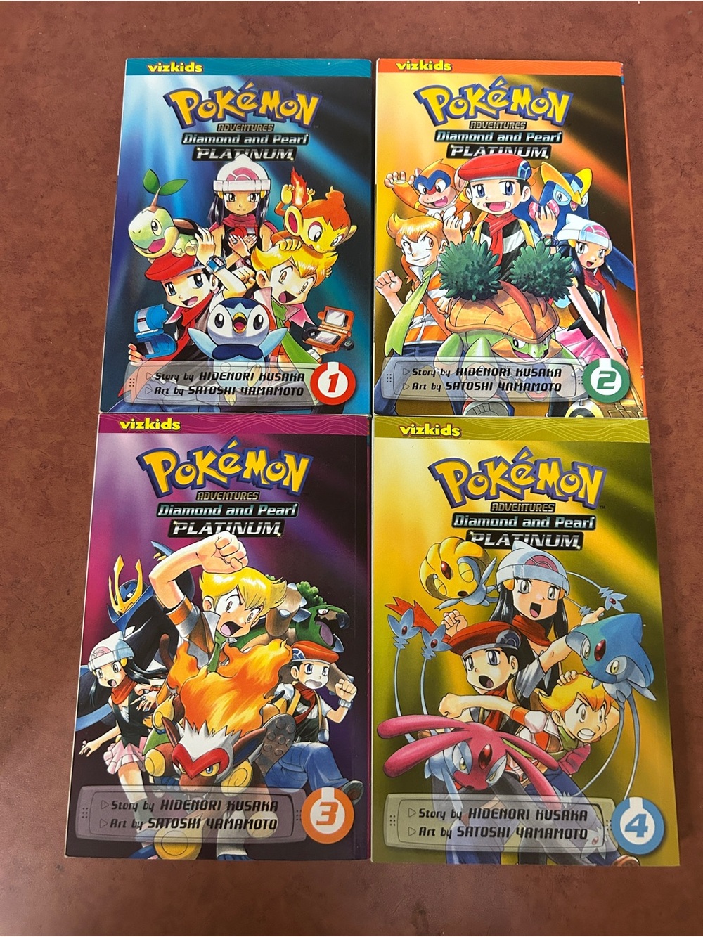 Pokémon Adventures Diamond and Pearl Platinum Volumes 1-4 - Multi-Color
